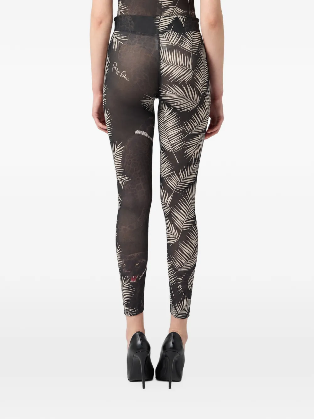 Philipp Plein tulle leggings Panthère Privée Zwart