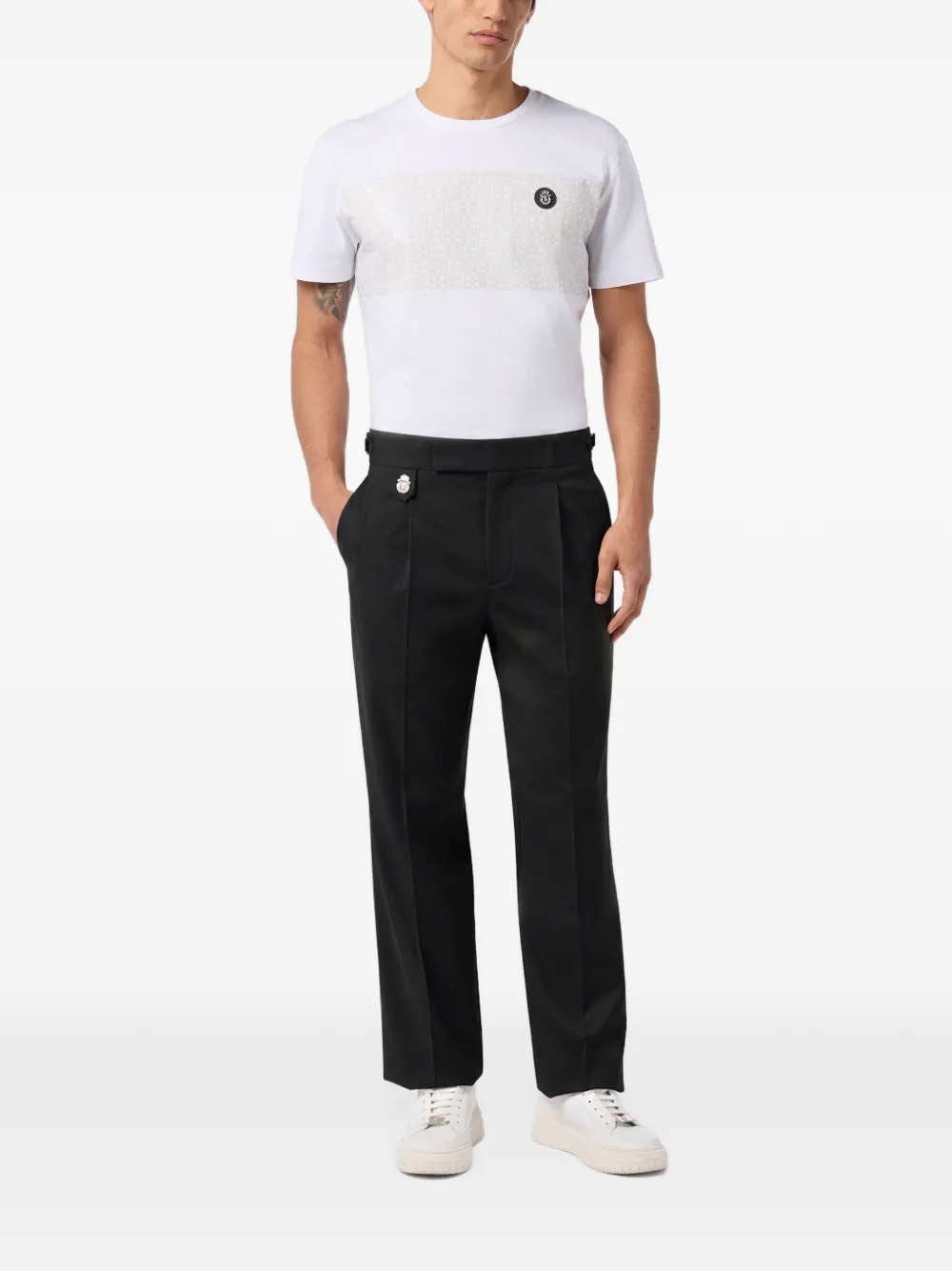 Billionaire gabardine chino trousers Zwart