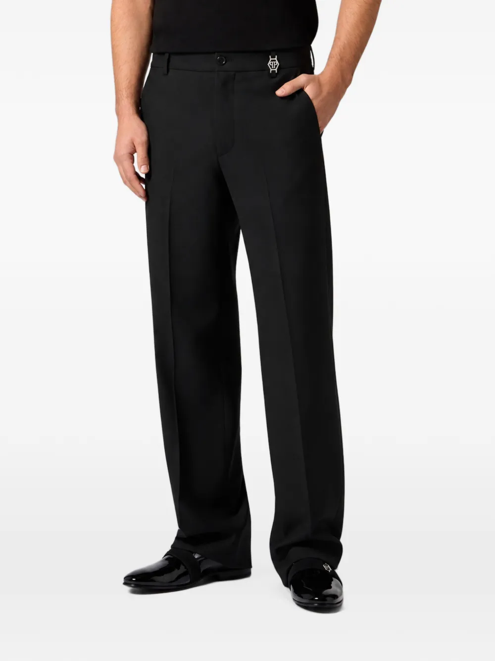 Philipp Plein loose-leg trousers Zwart
