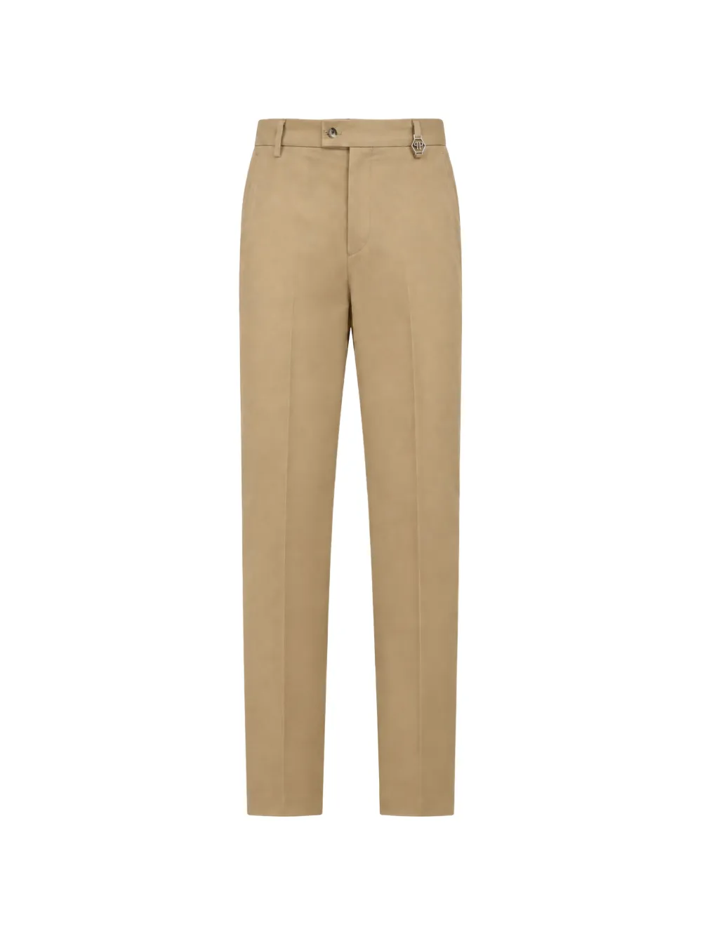 Philipp Plein Broek met logoplakkaat Beige