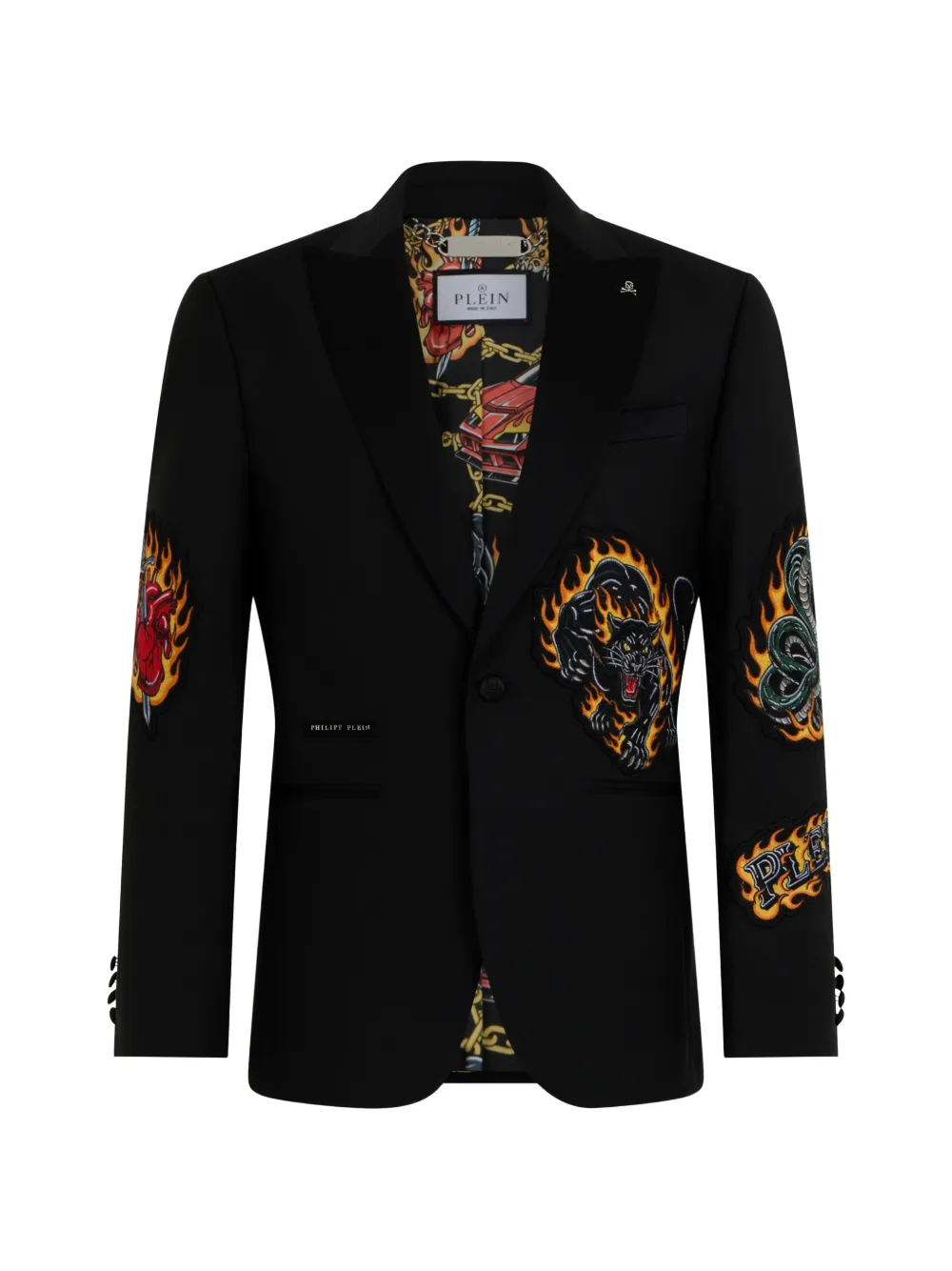 Philipp Plein Sakko mit steigendem Revers - Schwarz
