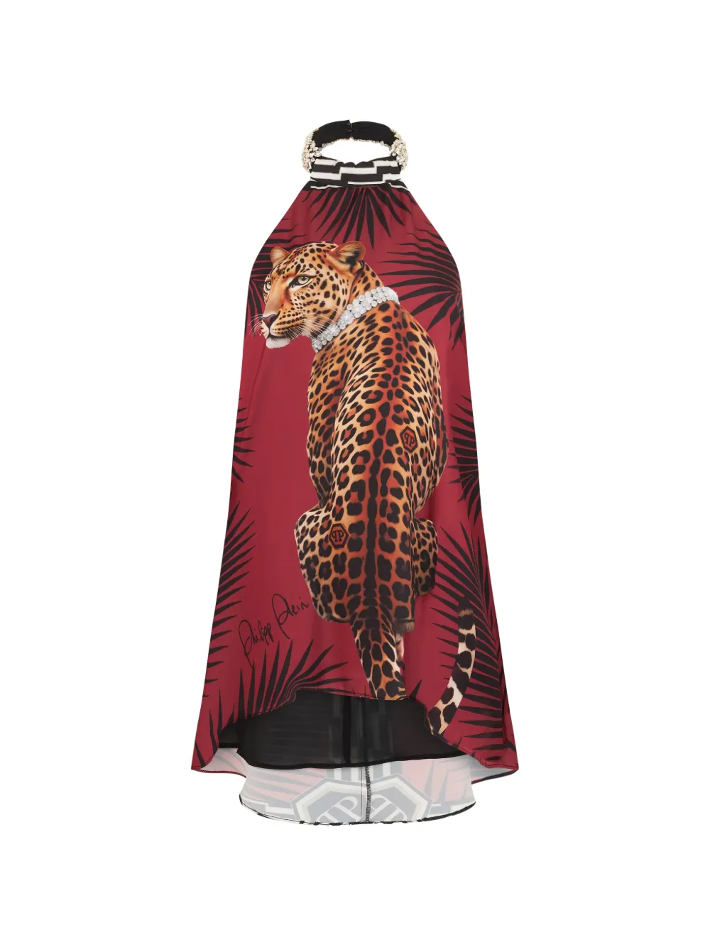 Philipp Plein halter-short dress Panthere Prive - Rosso