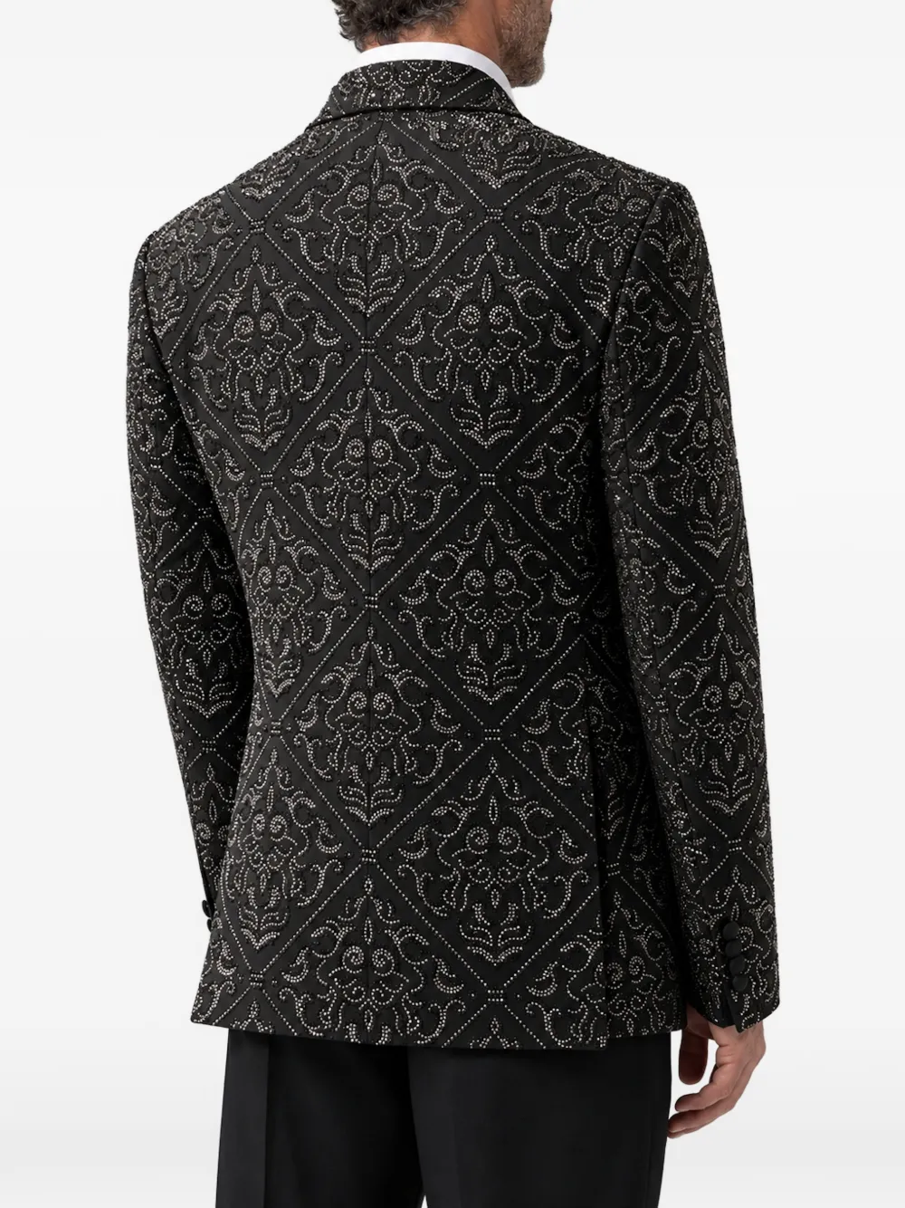 Billionaire embroidered suit jacket - Nero