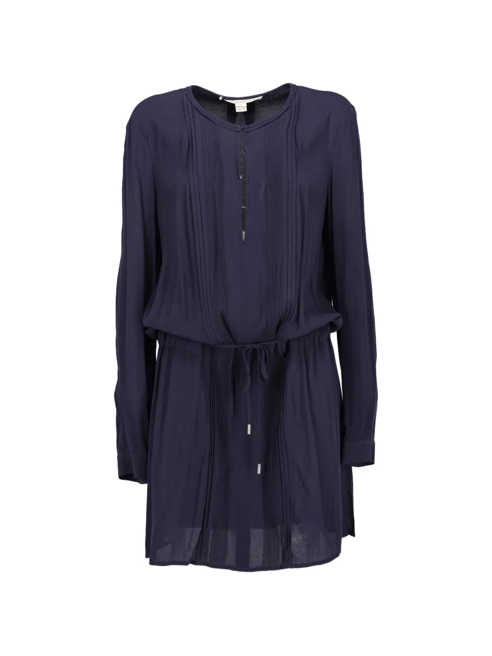 Diane Von Furstenberg Vintage pleated drawstring mini dress - Blu