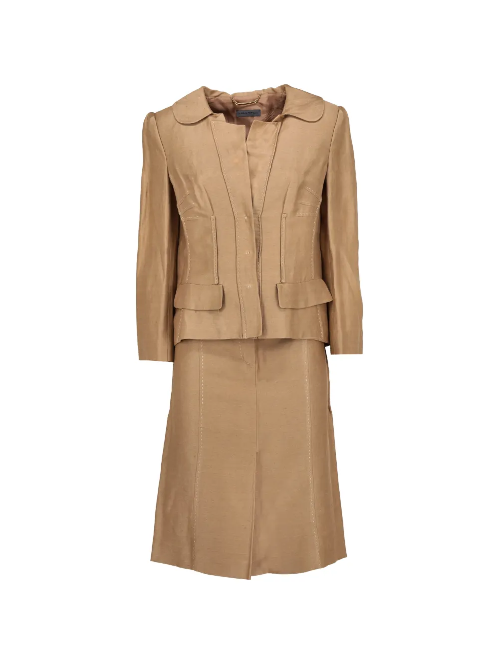 Alberta Ferretti Vintage contrast-stitch suit - Toni neutri