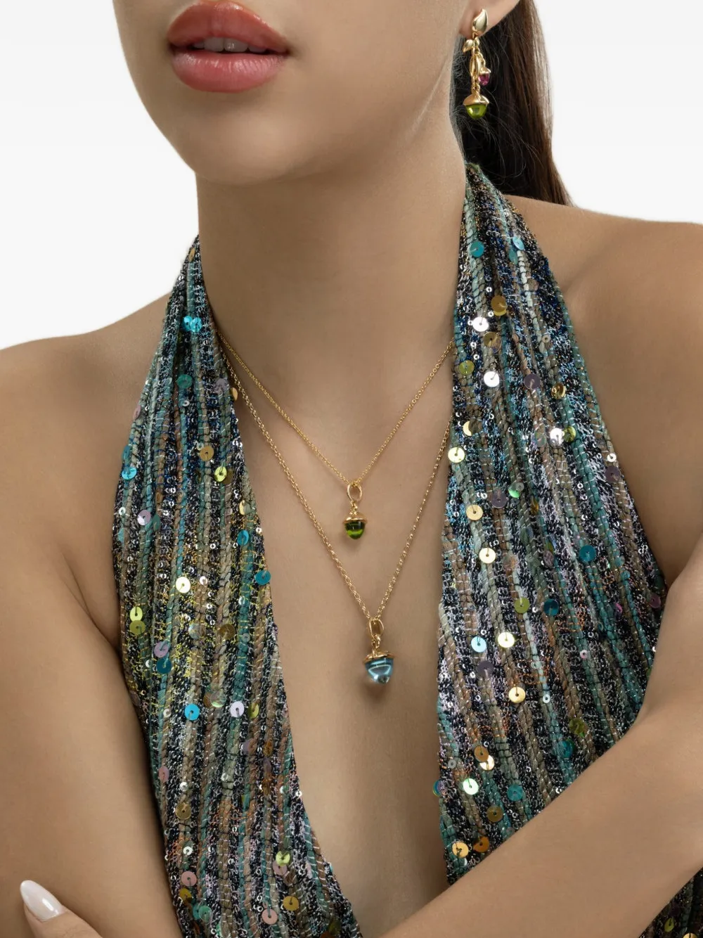 TAMARA COMOLLI Mikado Bouquet Swiss topaz pendant