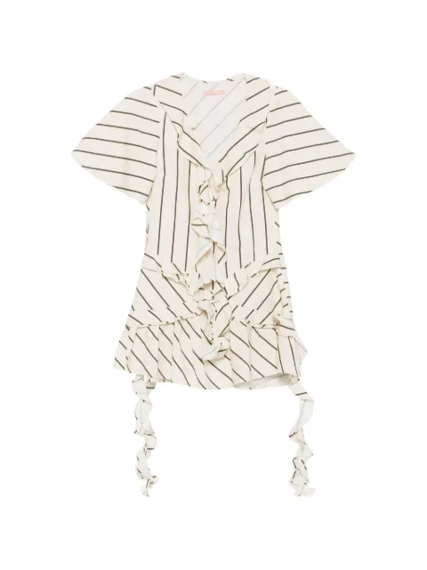 Maggie Marilyn Olympia ruffled striped mini dress