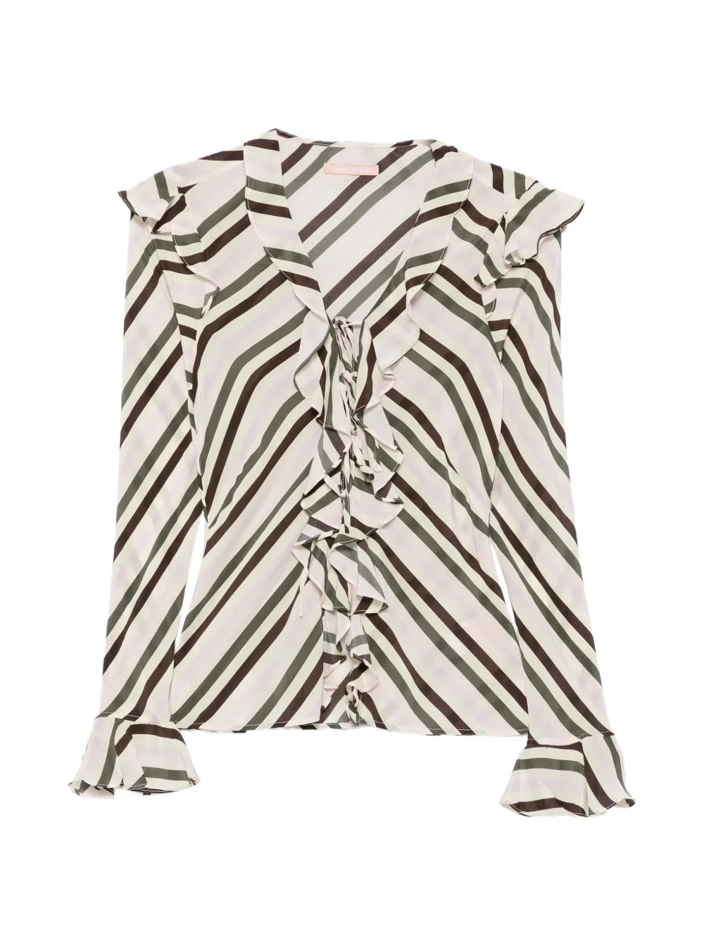 Maggie Marilyn Top Cool About It a righe con ruches - Toni neutri