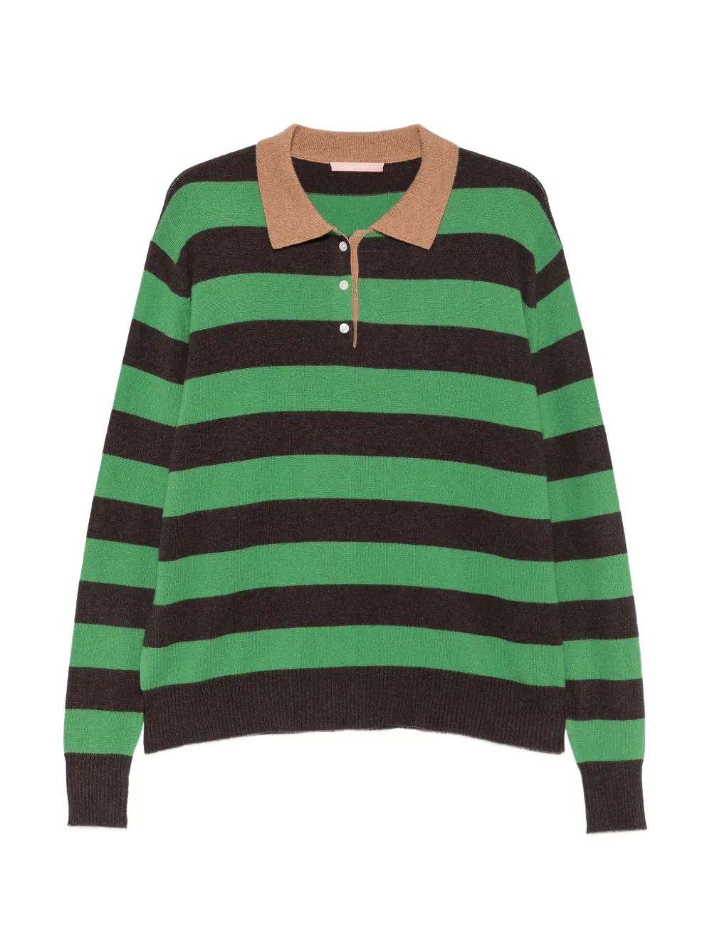 Maggie Marilyn striped polo-collar sweater