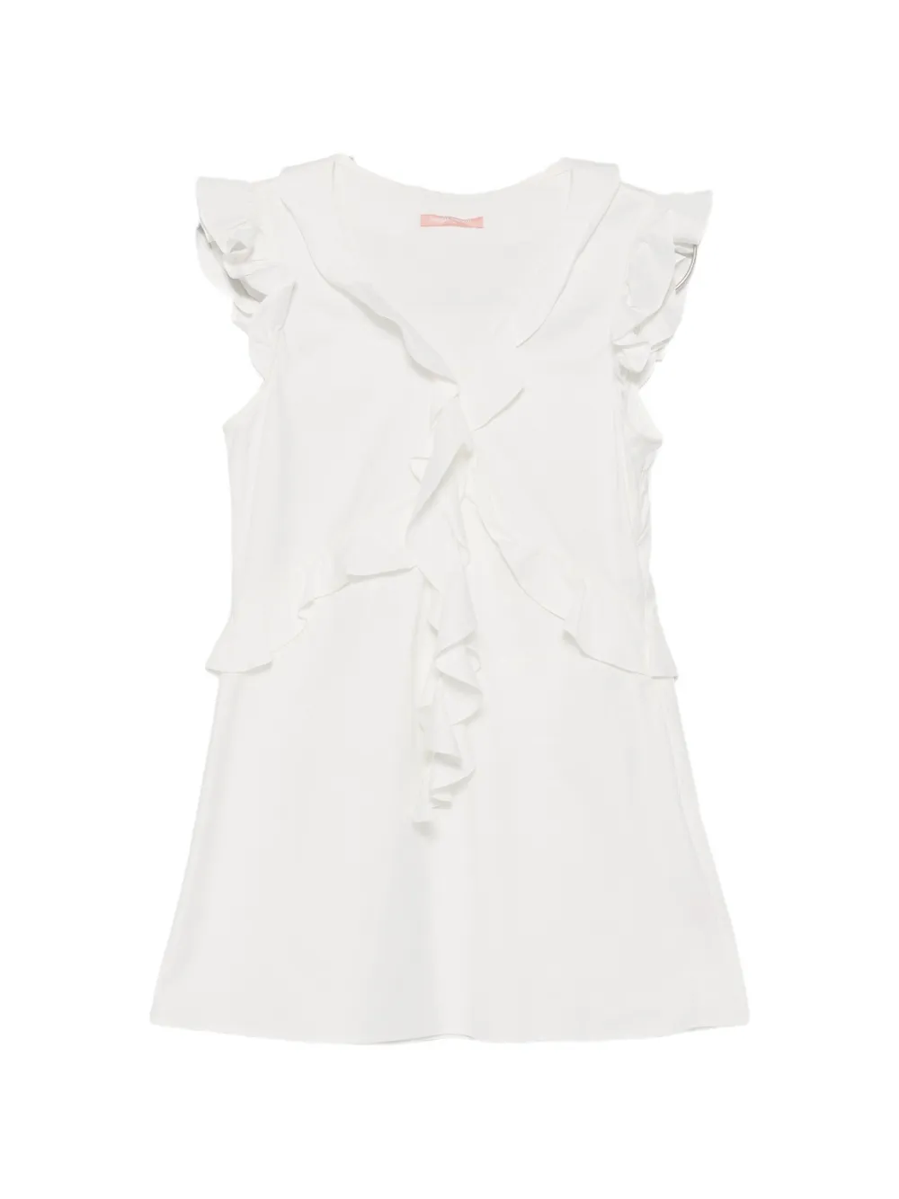 Maggie Marilyn robe courte Weak At The Knees à volants - Blanc Maggie Marilyn robe courte Weak At The Knees à volants - Blanc
