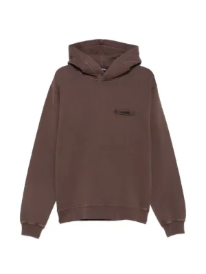 Jacquemus logo-patch Hoodie | Brown | FARFETCH
