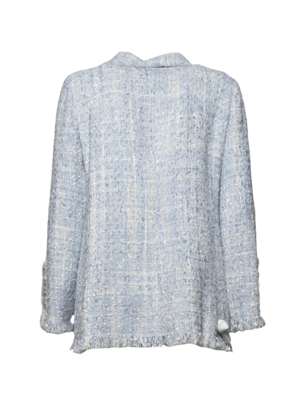  Charlott Chaqueta Con Bordes Deshilachados - Azul 