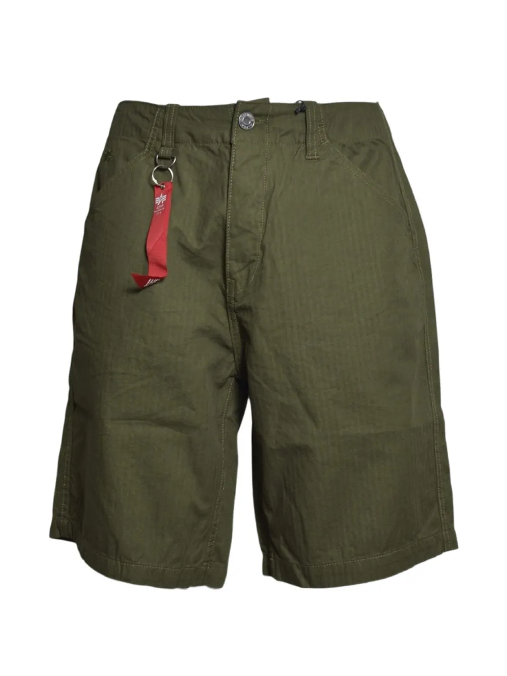 Alpha Industries P41 Hbt Logo-print Bermuda Shorts In Green
