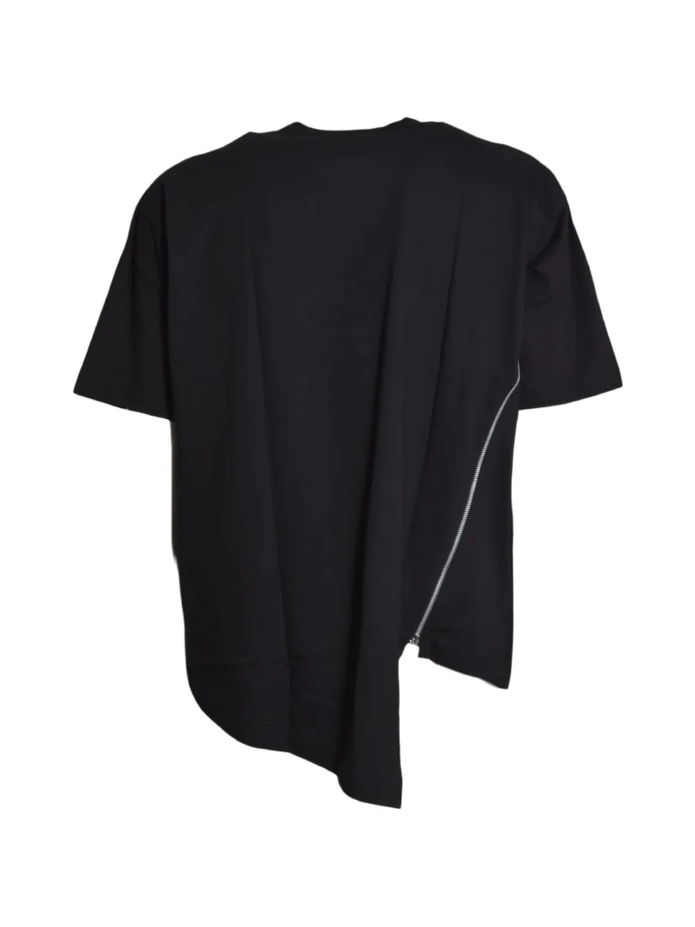 Comme Des Garçons Asymmetric zip-detail T-shirt | Black | FARFETCH IL