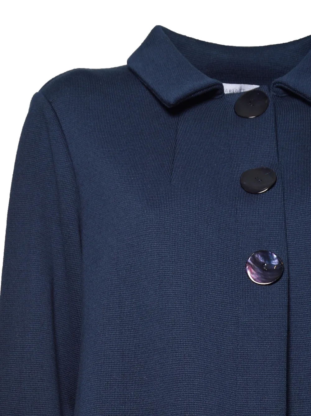  Charlott Button-up Collared Jacket - Bleu 