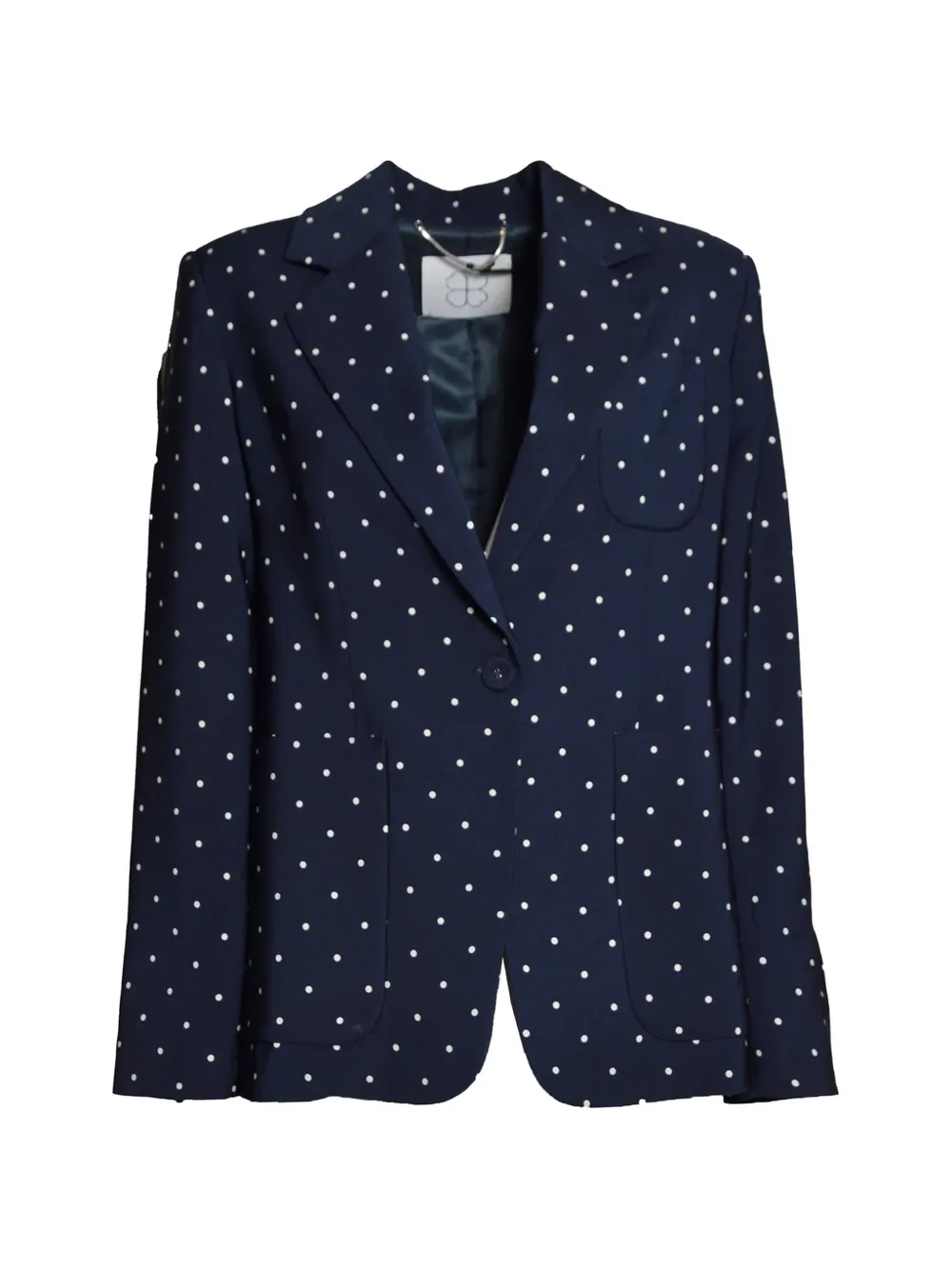 Room 52 polka-dot notched-lapel blazer - Blau