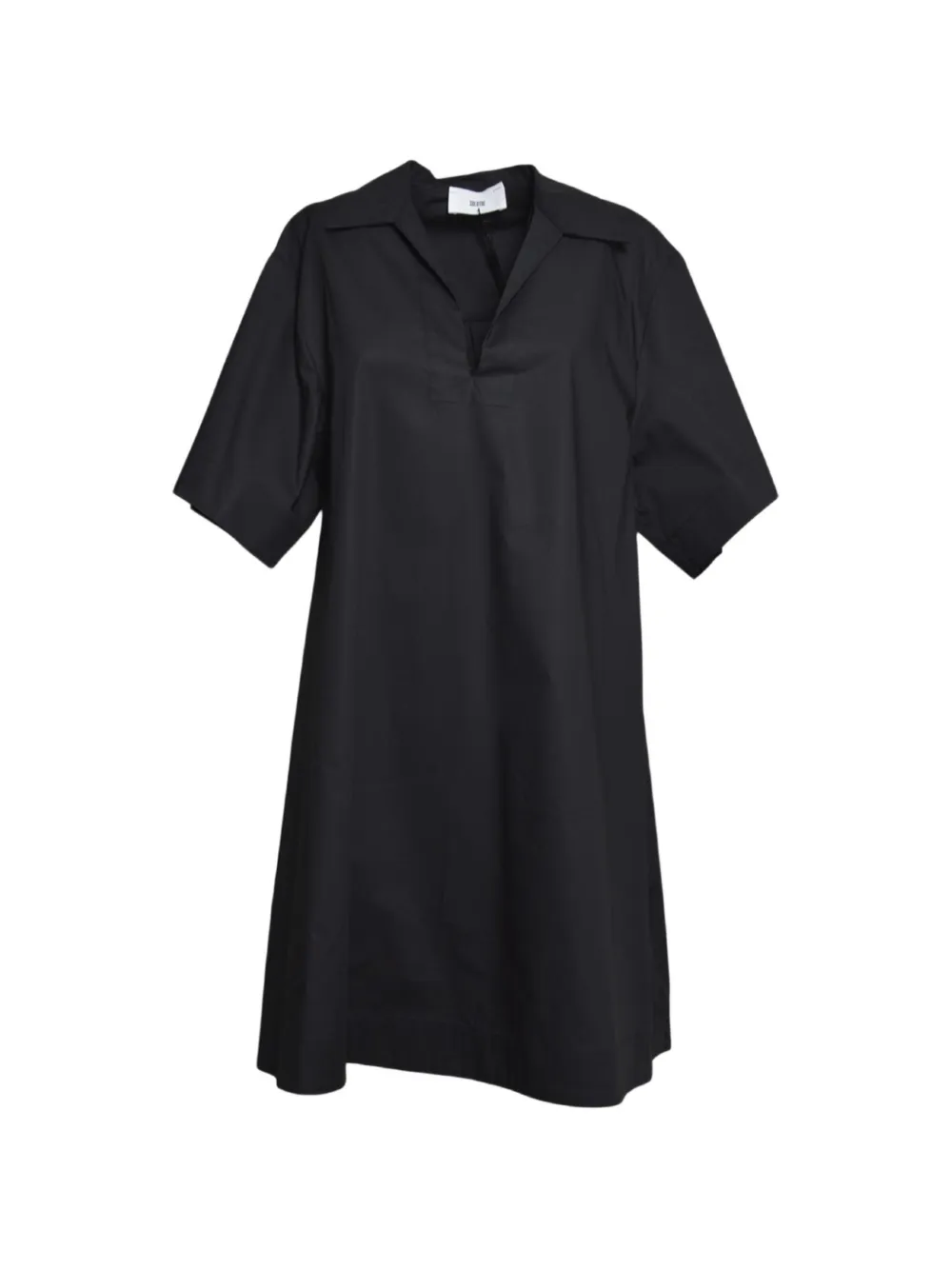 SOLOTRE cotton mini dress - Nero