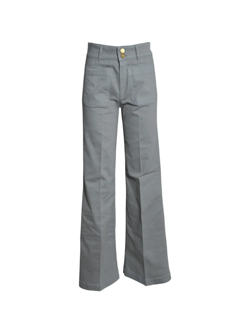 Seafarer patch-pocket wide-leg jeans - Verde