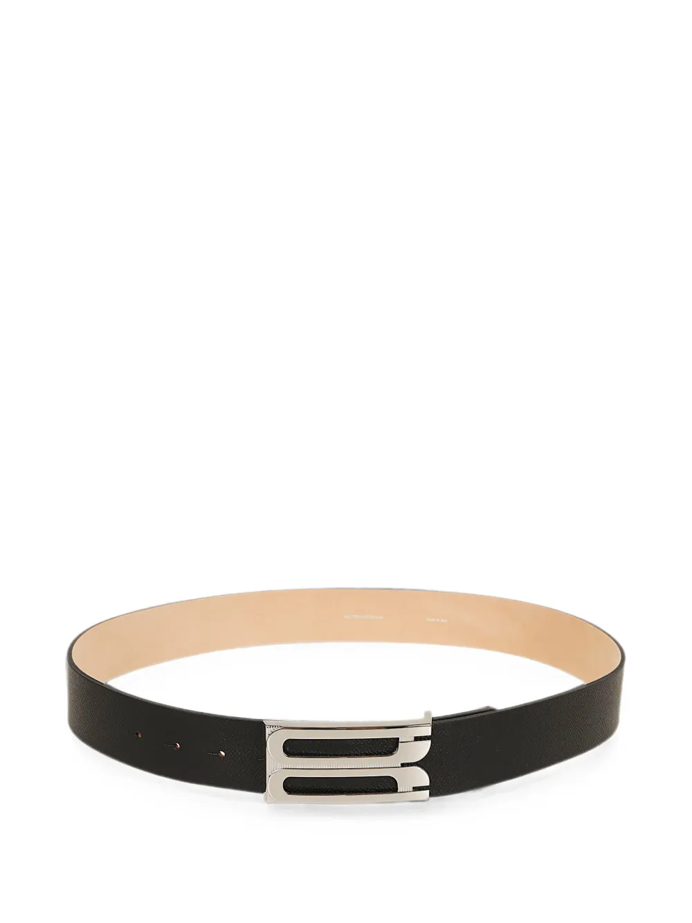 Victoria Beckham logo-buckle grained leather belt - Nero