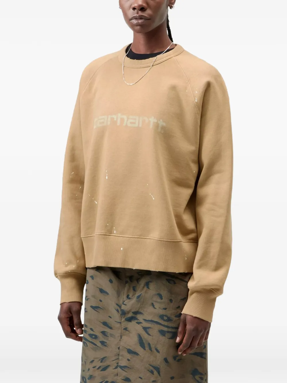 Carhartt WIP Painter sweater met logo-print Bruin