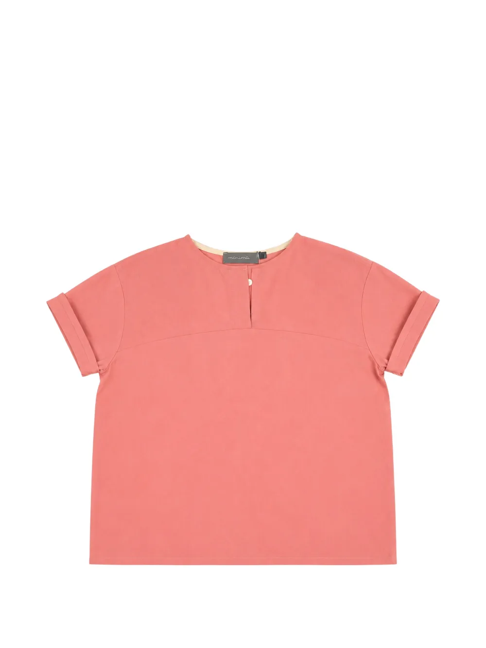 minimù rolled-cuff T-shirt - Rosa