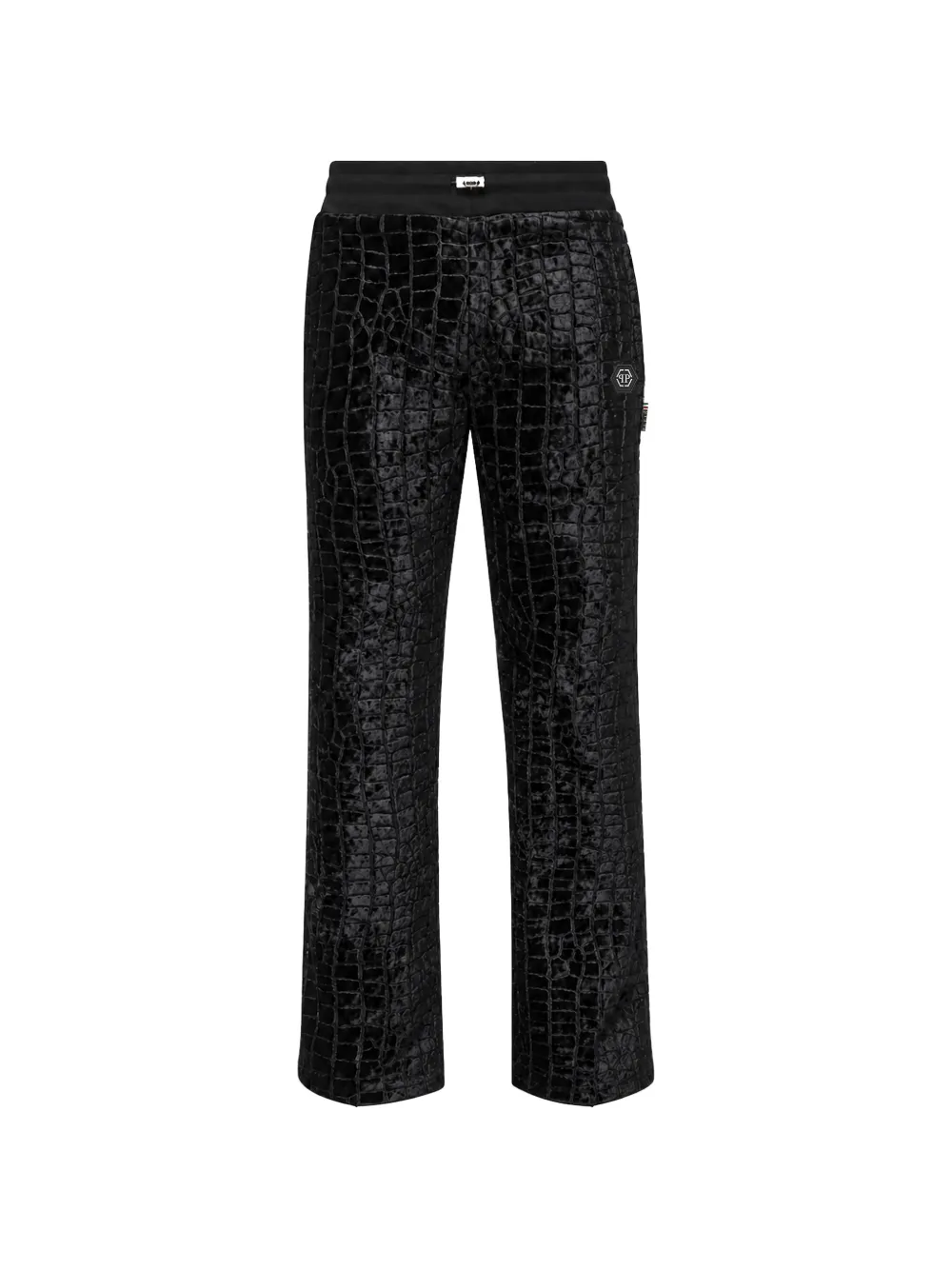 Philipp Plein velvet tracksuit pants Cocco Zwart