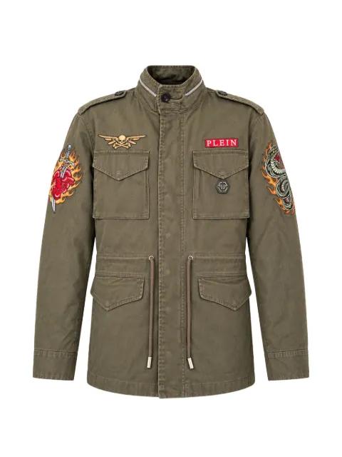 Philipp Plein field jacket urban jungle patches