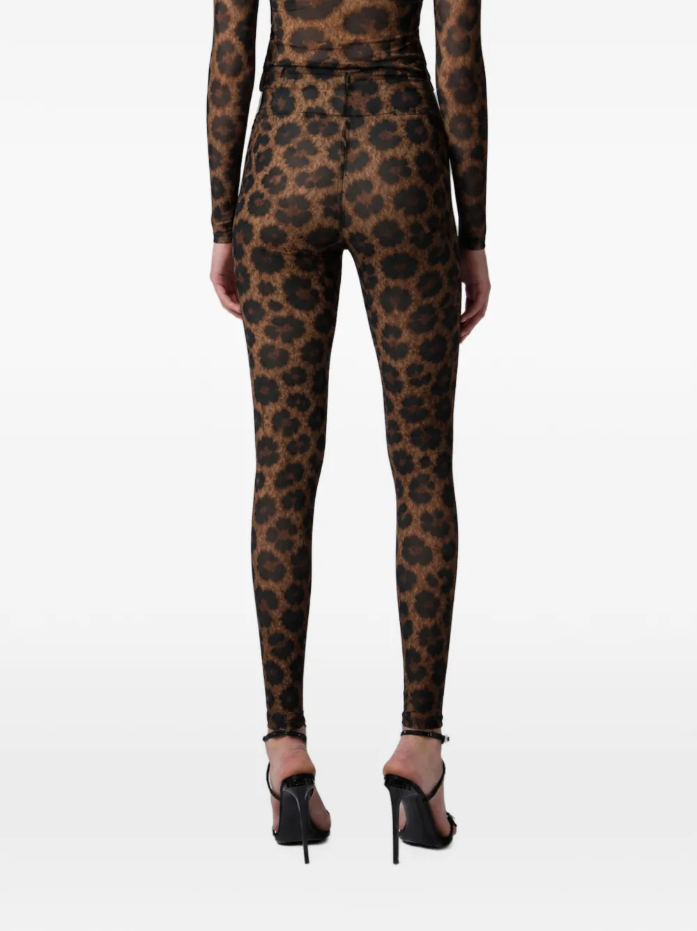 Philipp Plein Tule legging met luipaard-print Bruin