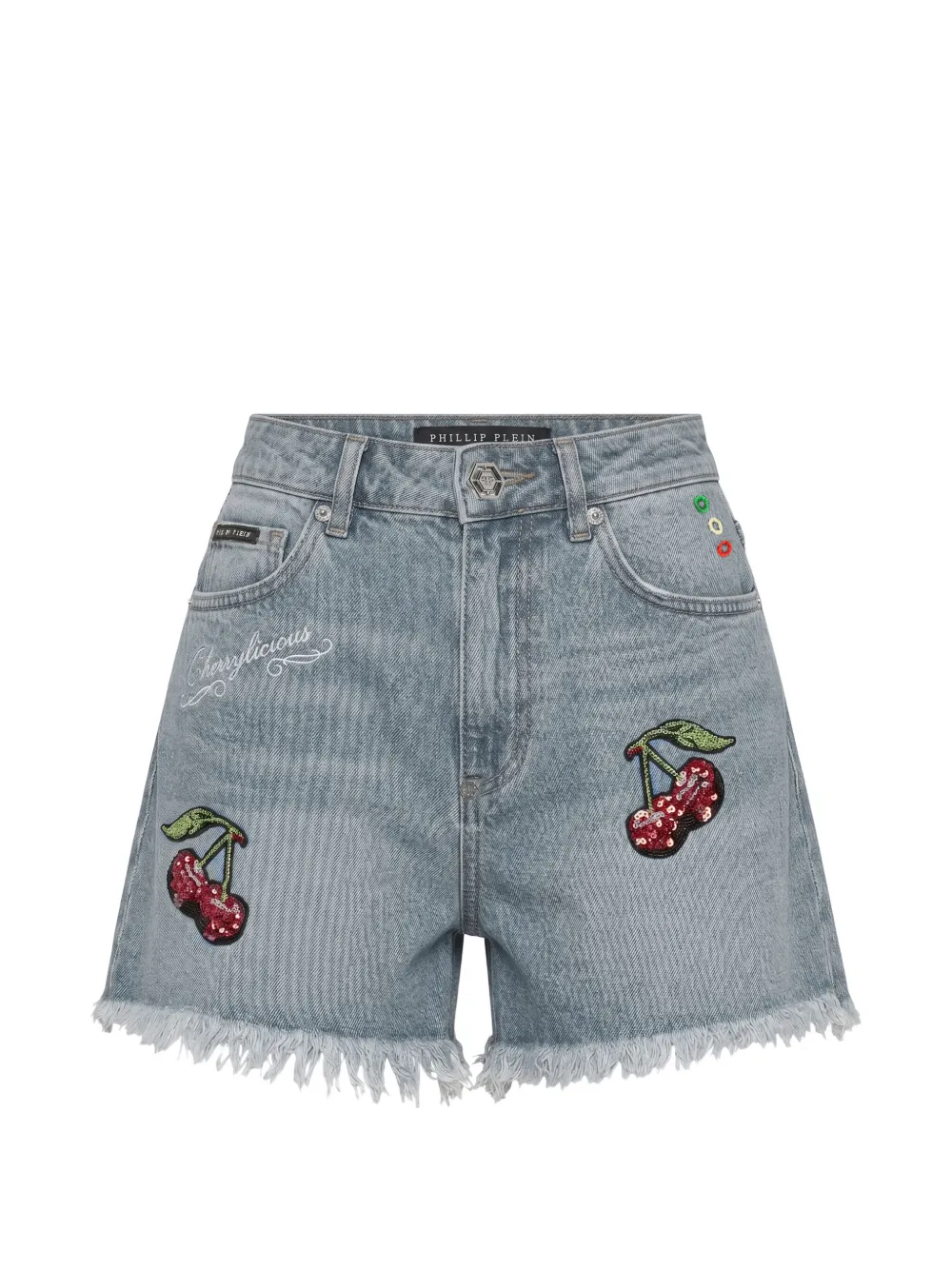 Philipp Plein belt-loops shorts - Blu