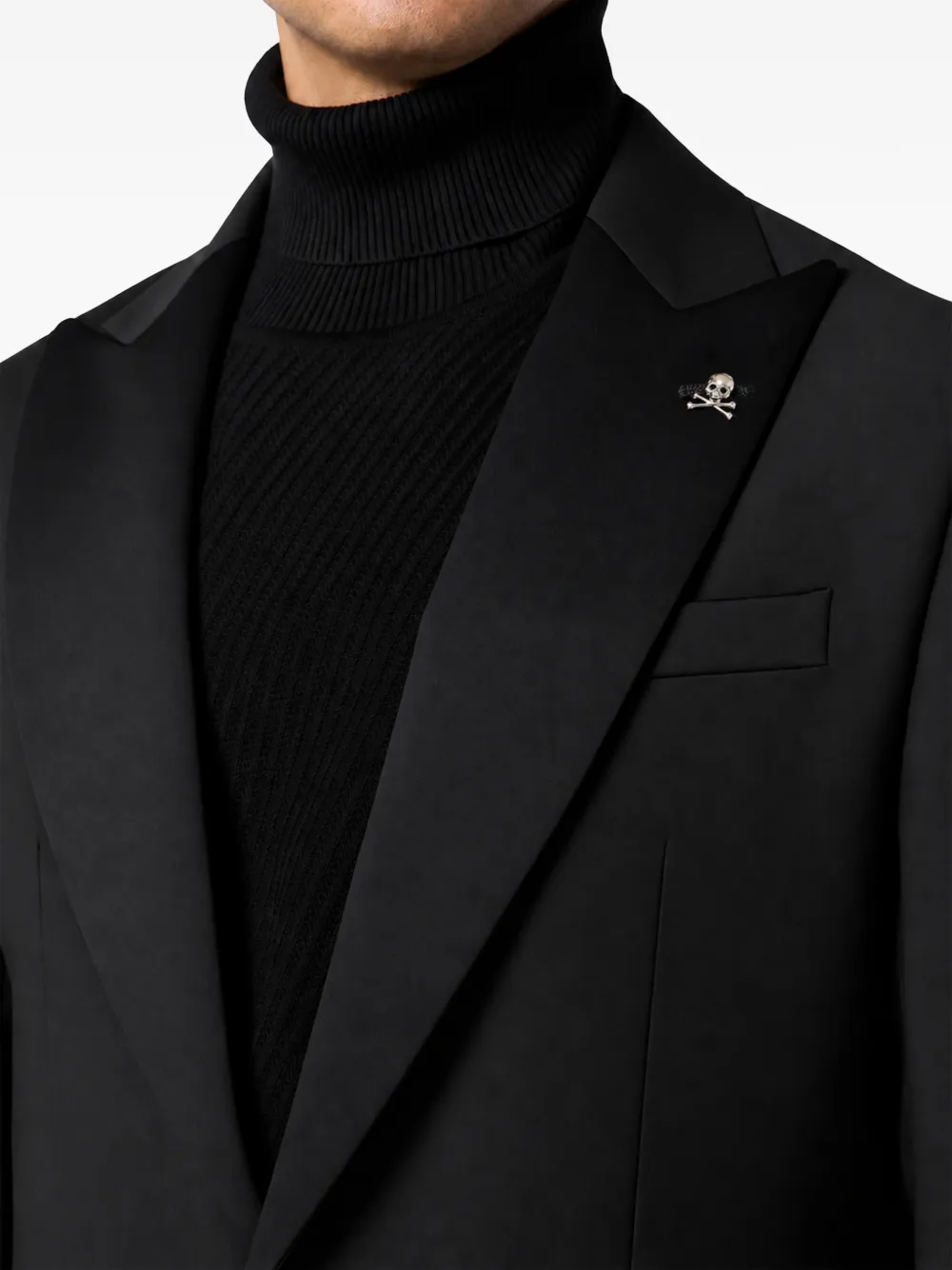 Philipp Plein regular-fit skulls jet stones blazer Zwart