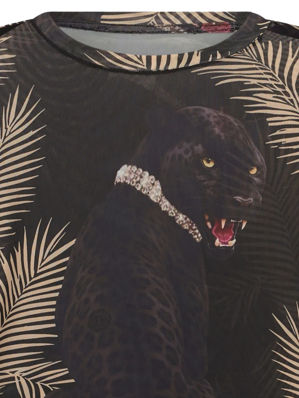 Philipp Plein Panthere Prive tulen T-shirt Zwart