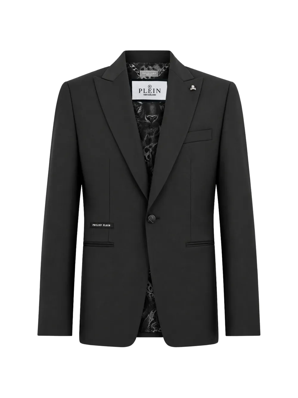Philipp Plein Blazer con revers a lancia - Nero