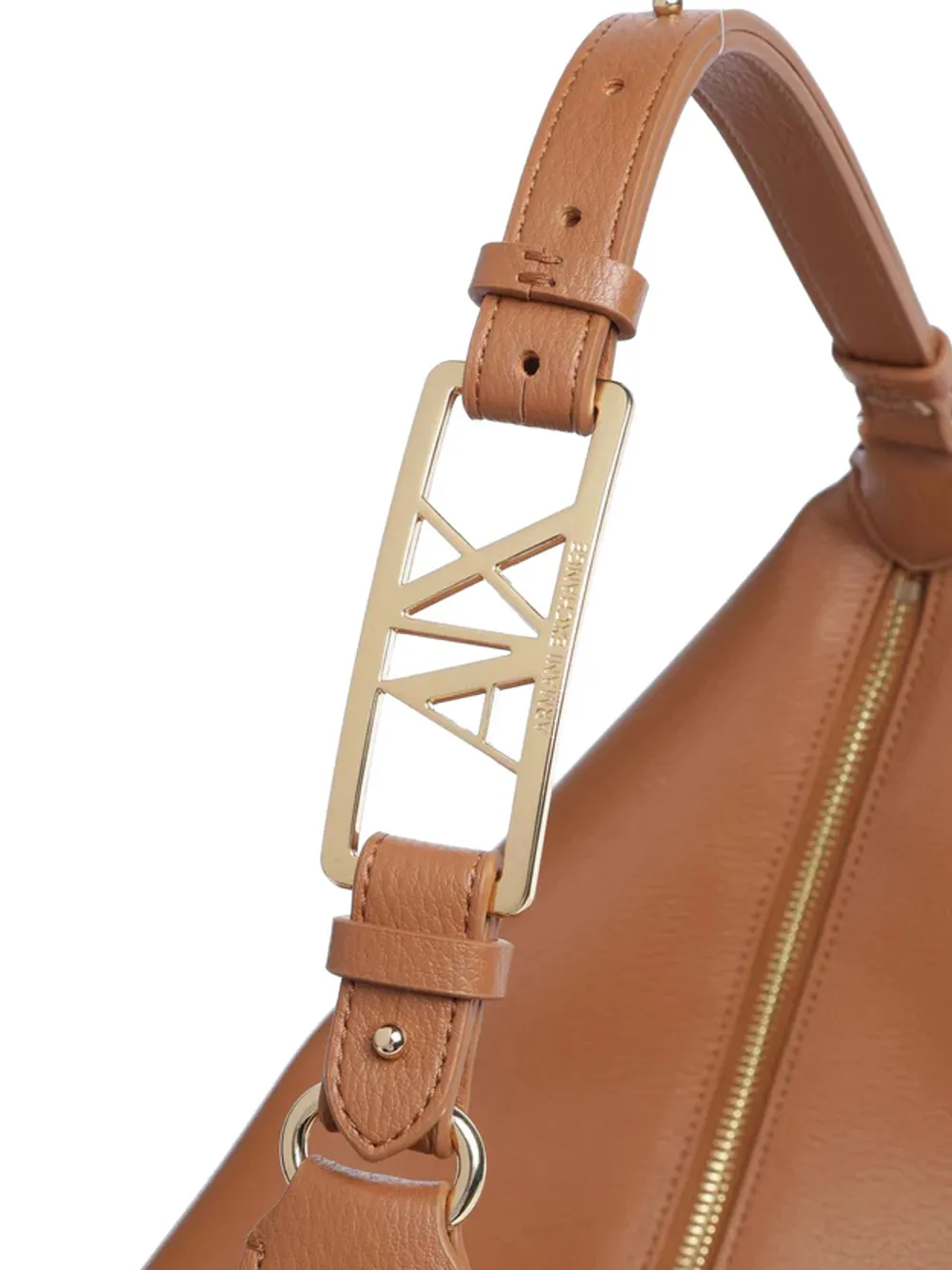 Armani Exchange Schoudertas met logoplakkaat Bruin