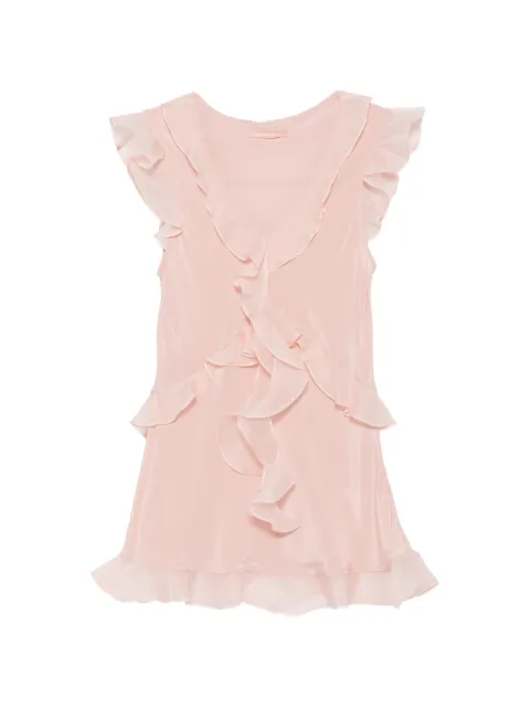 Maggie Marilyn Weak in The Kness ruffled silk top