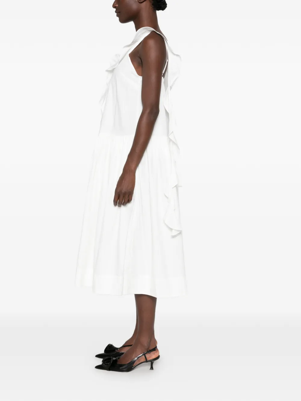 Maggie Marilyn Mouwloze midi-jurk Wit