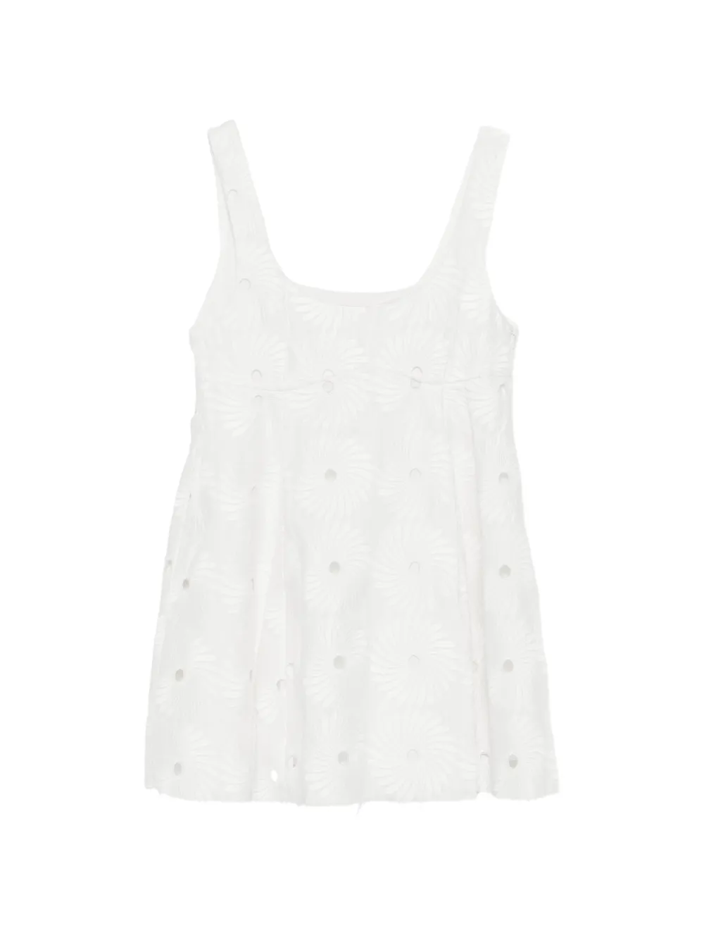 Maggie Marilyn robe courte Dress That All Bad Boys Like 2.0 brodée à détails d'œillets - Blanc Maggie Marilyn robe courte Dress That All Bad Boys Like 2.0 brodée à détails d'œillets - Blanc
