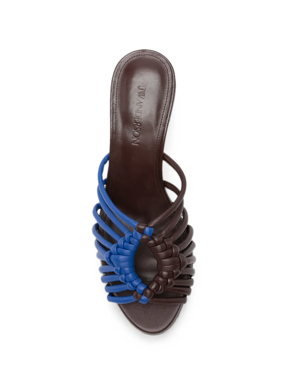 JW Anderson Plot leather heeled sandals Bruin