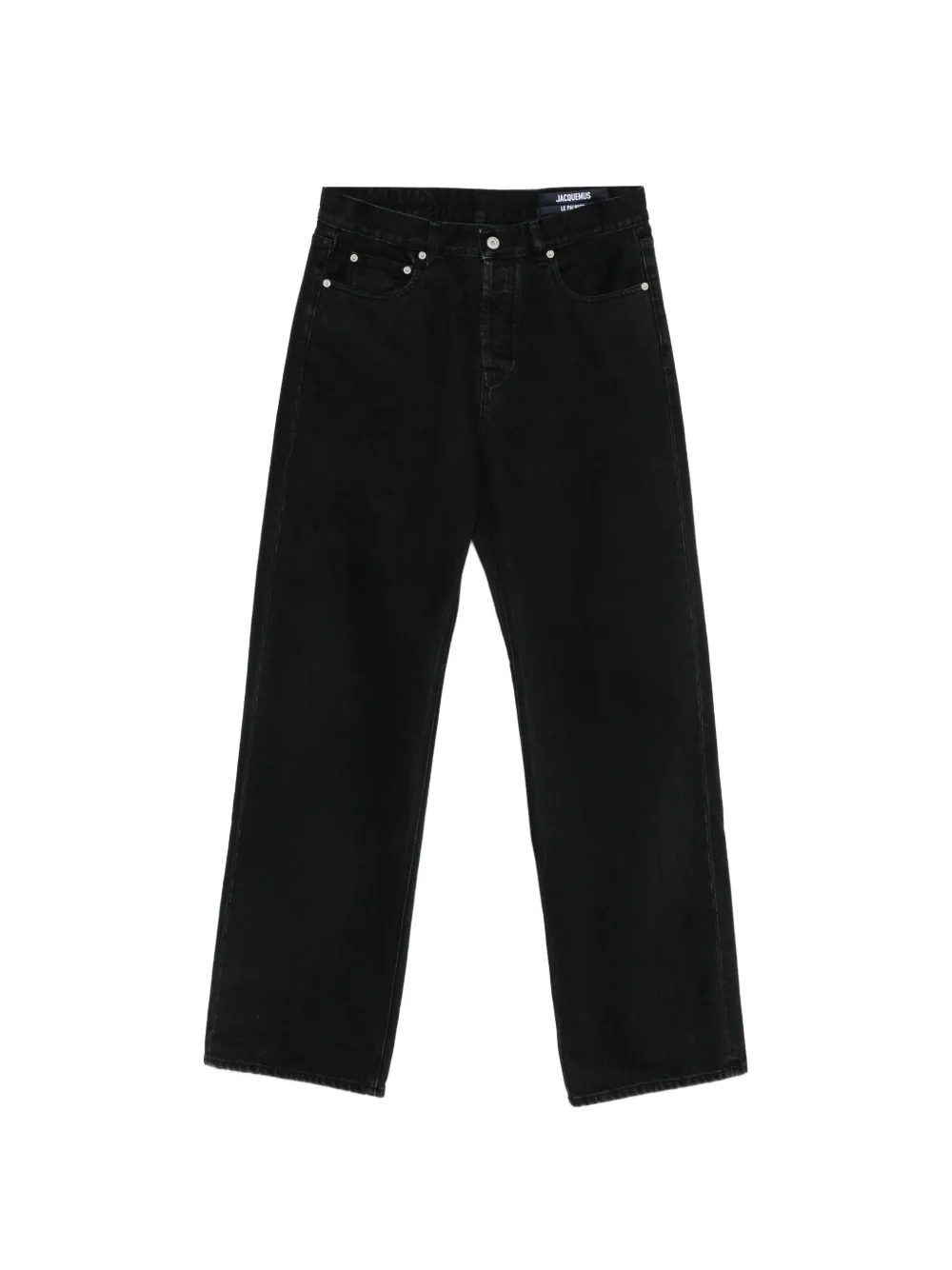Jacquemus logo-embroidered straight-leg jeans - Nero
