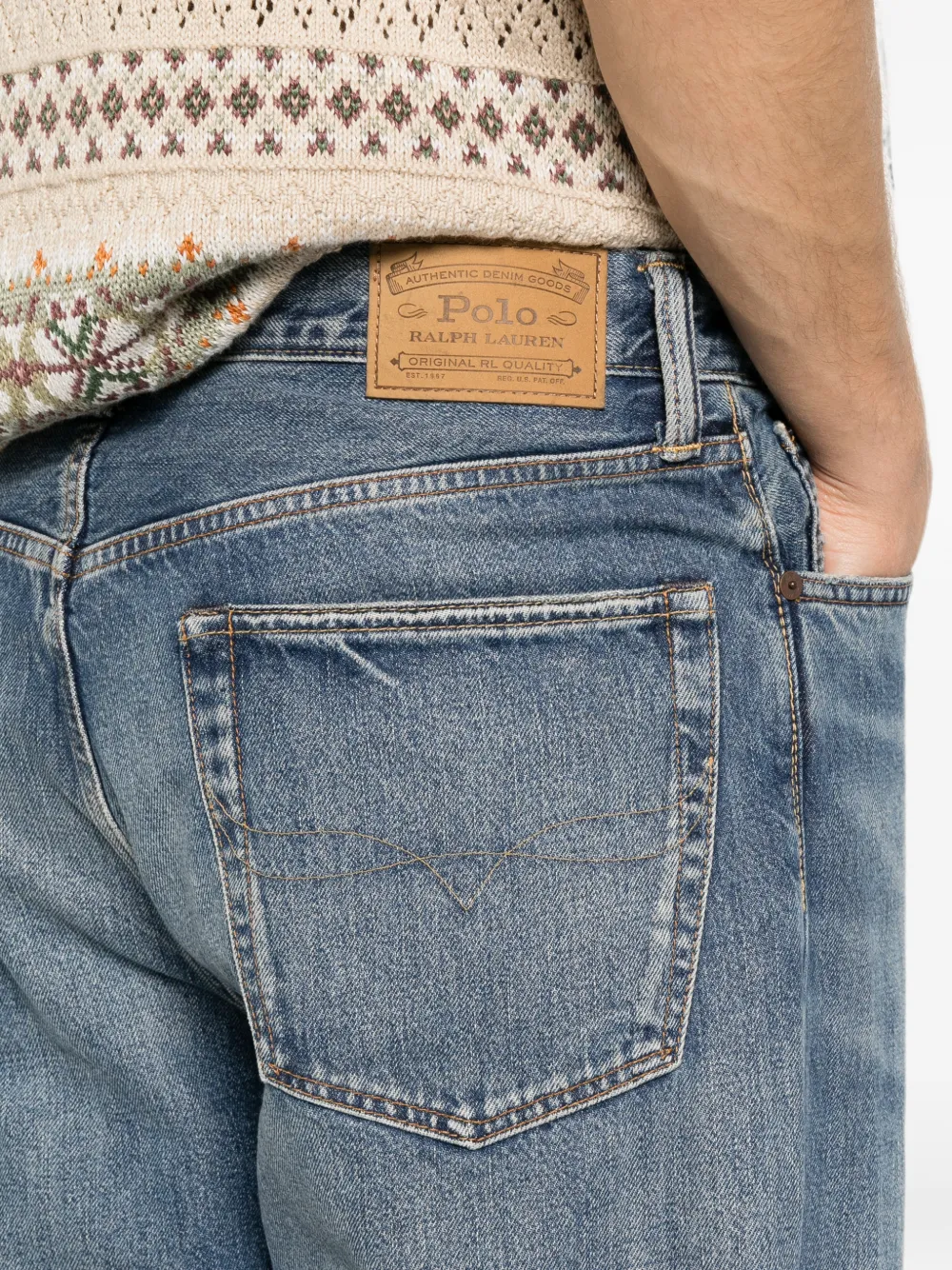Polo Ralph Lauren Straight jeans met vervaagd effect Blauw