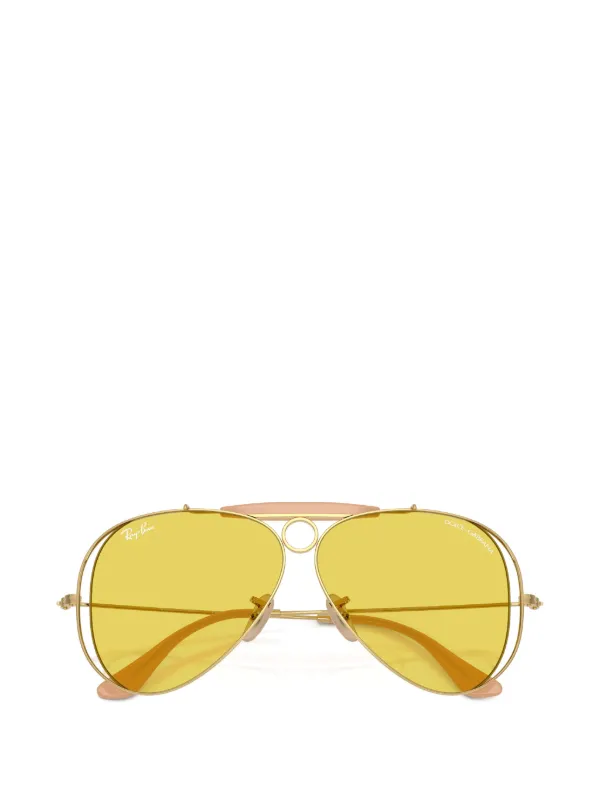 Ray-Ban x Dolce & Gabbana The Shooter Aviator Sunglasses | Gold
