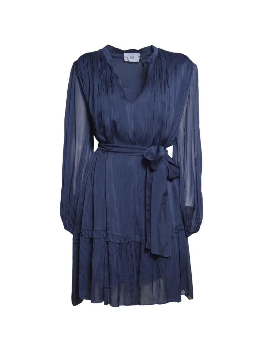 SOLOTRE ruffled mini dress - Blu