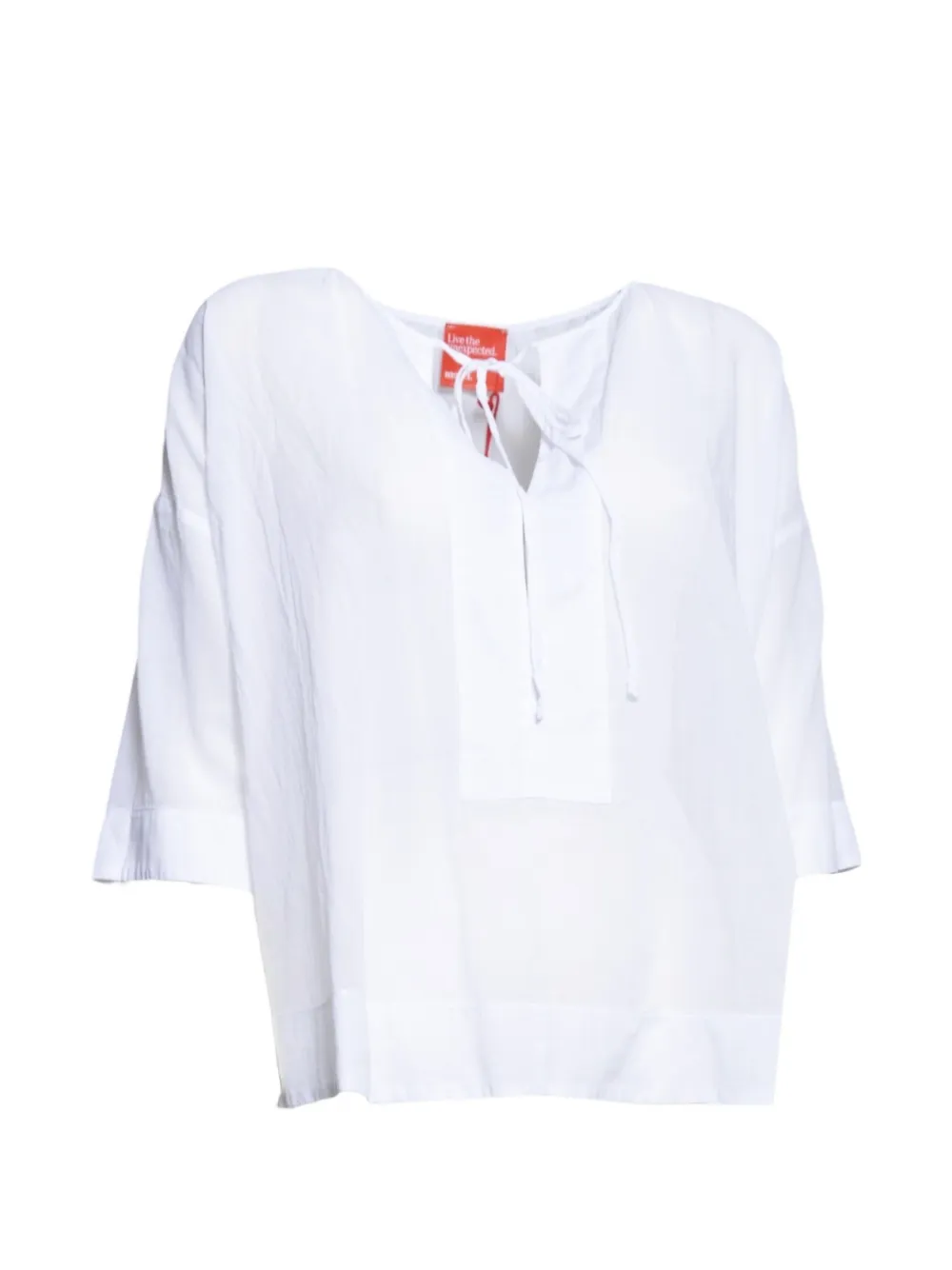 Merci tie-fastening blouse - Bianco