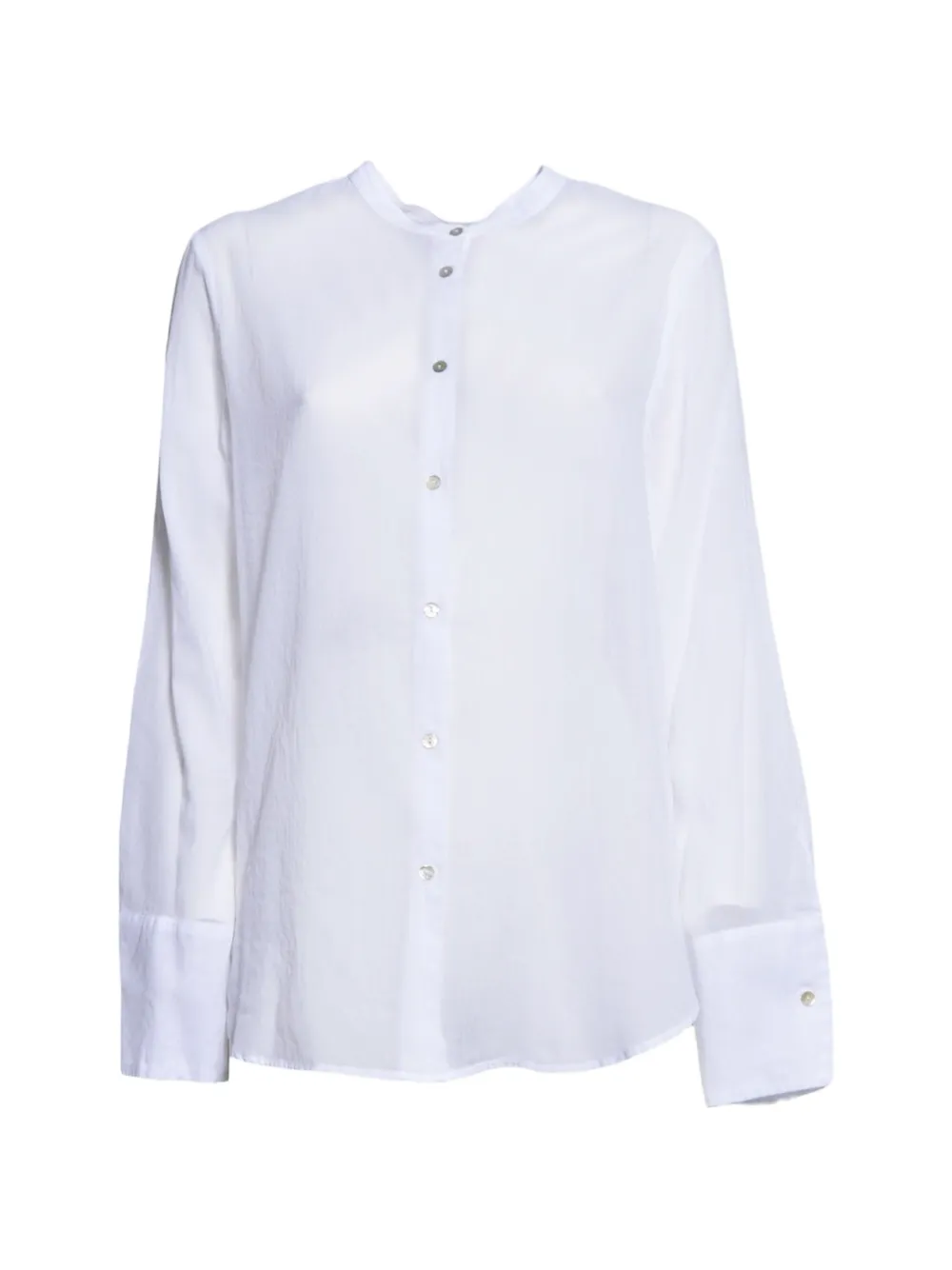 Merci button-up collarless shirt - Weiß