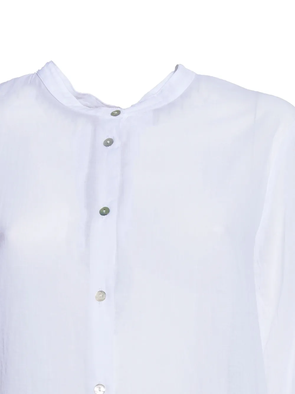  Merci Camisa Sin Cuello Con Botones - Blanco 
