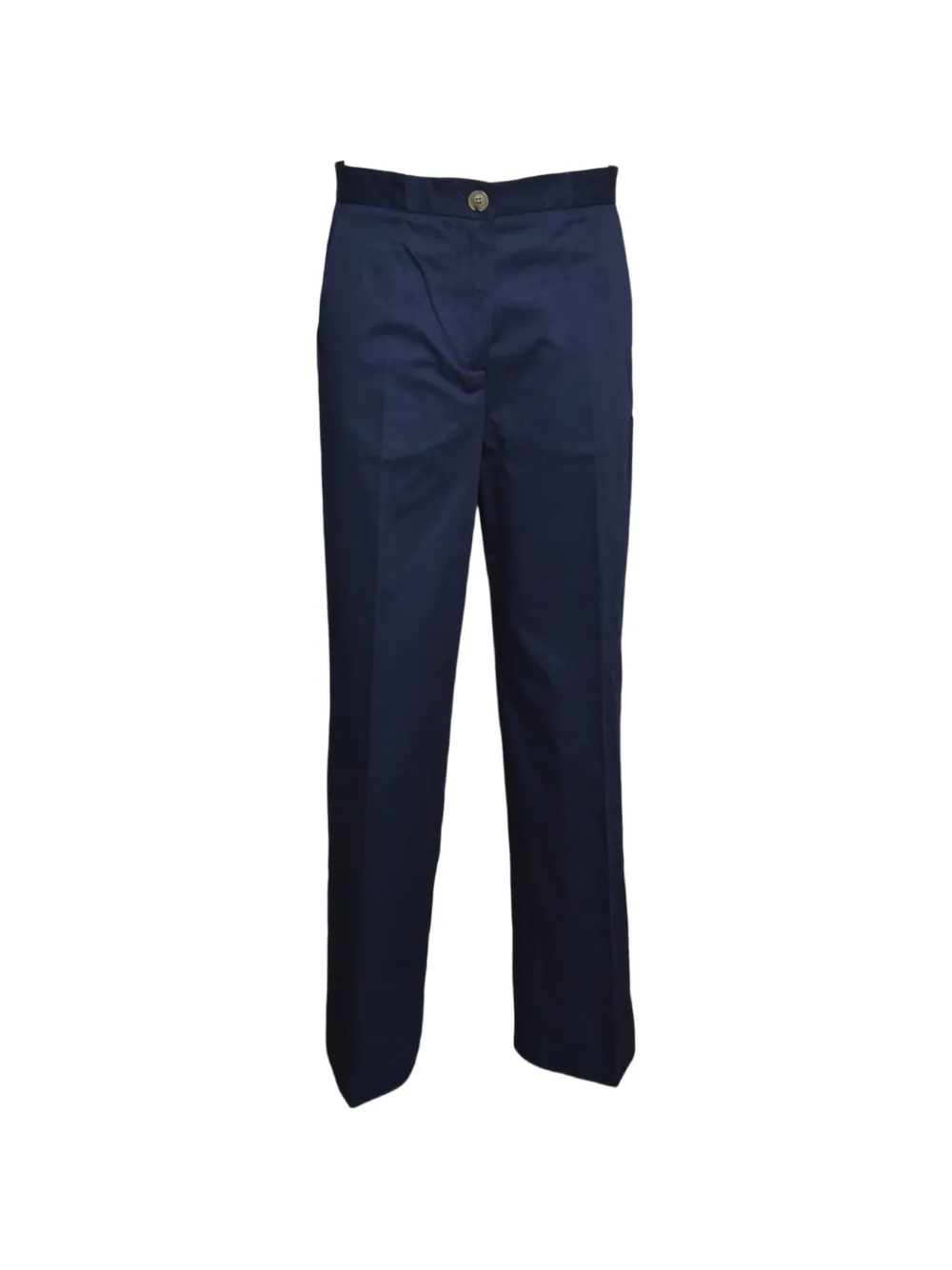 SOLOTRE pressed-crease straight-leg trousers - Blu