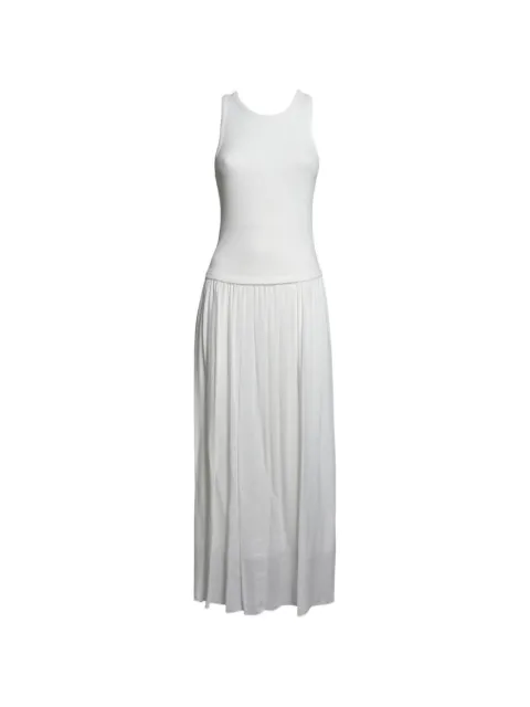 SOLOTRE vestido largo de algodón plisado