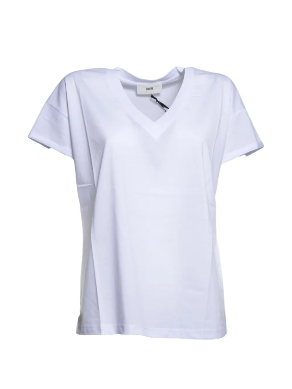 SOLOTRE cotton V-neck T-shirt