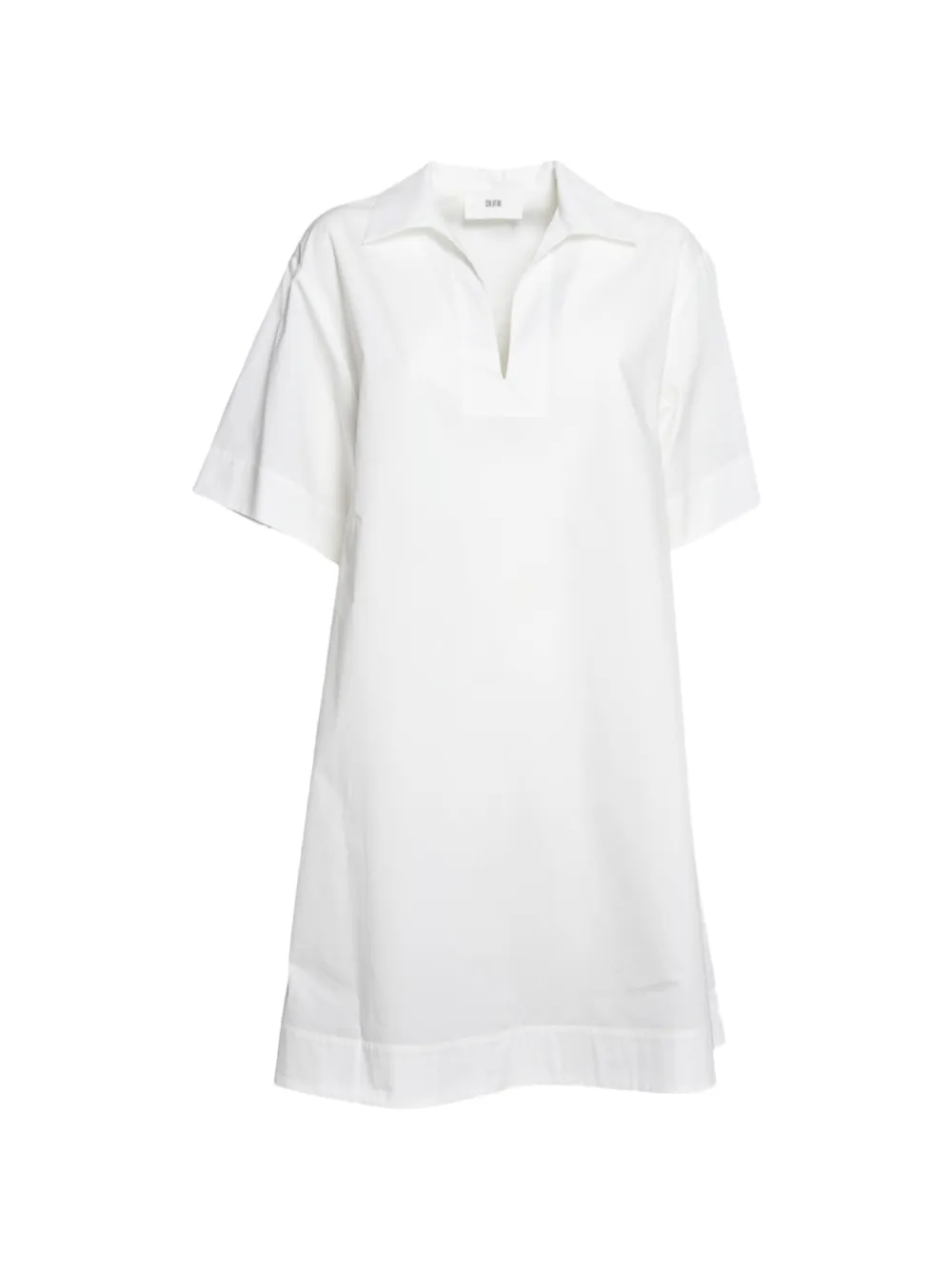 SOLOTRE short-sleeve shirt dress - Weiß
