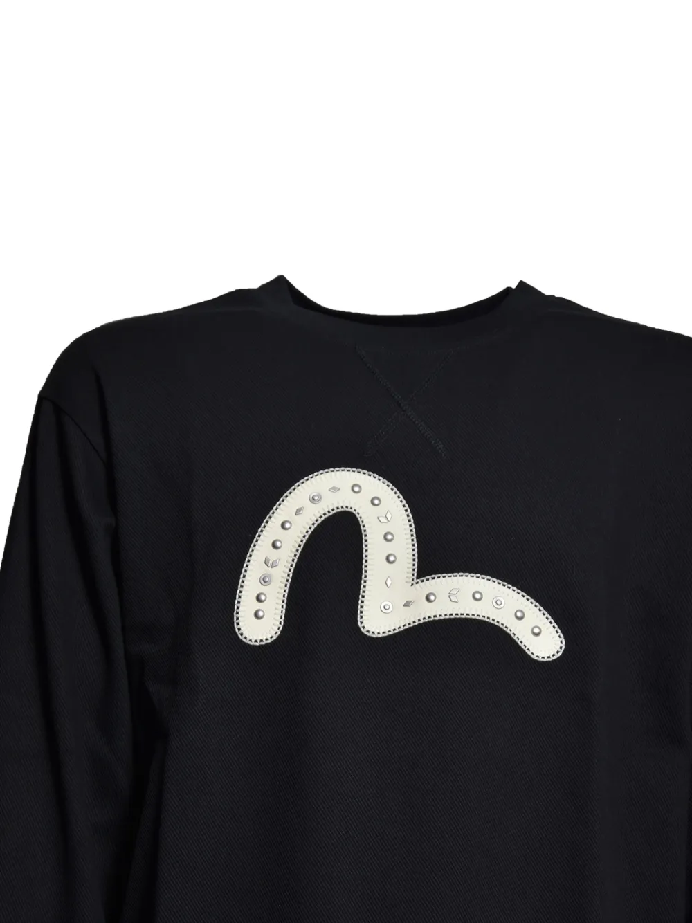 EVISU Trui met zeemeeuw patch Zwart