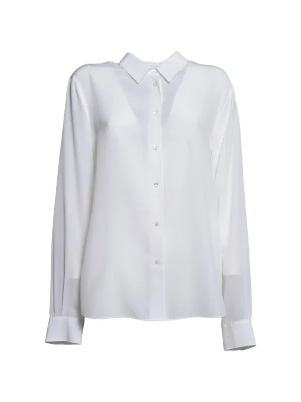 ASPESI Long-sleeve Button-down Shirt in White